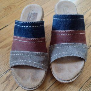 Clarks Cork Tri-Color Slides